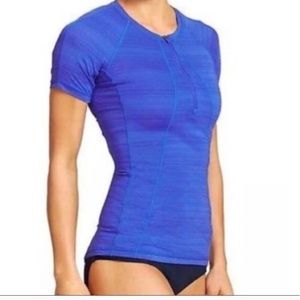 Athleta Pacifica UPF 50+ Rash Guard Short Sleeve